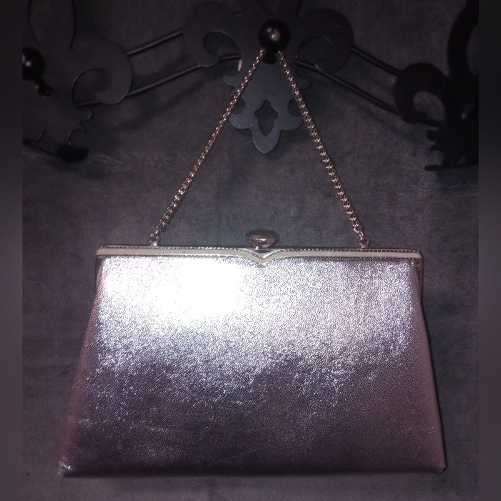 Vintage 60s Coblentz Original Silver Purse with Chain EUC